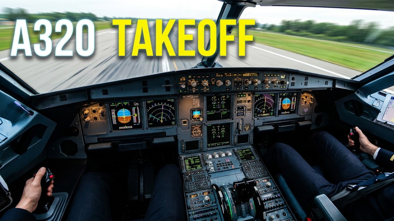 A320 takeoff and climb
