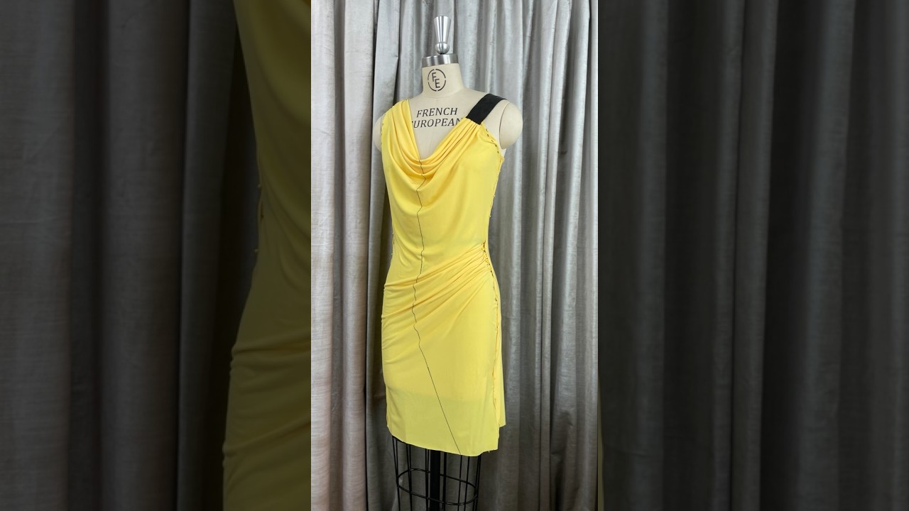 Draping a Cowl Neck Dress in Jersey Fabric