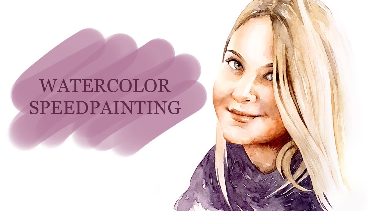 How to paint a blond beauty in watercolor