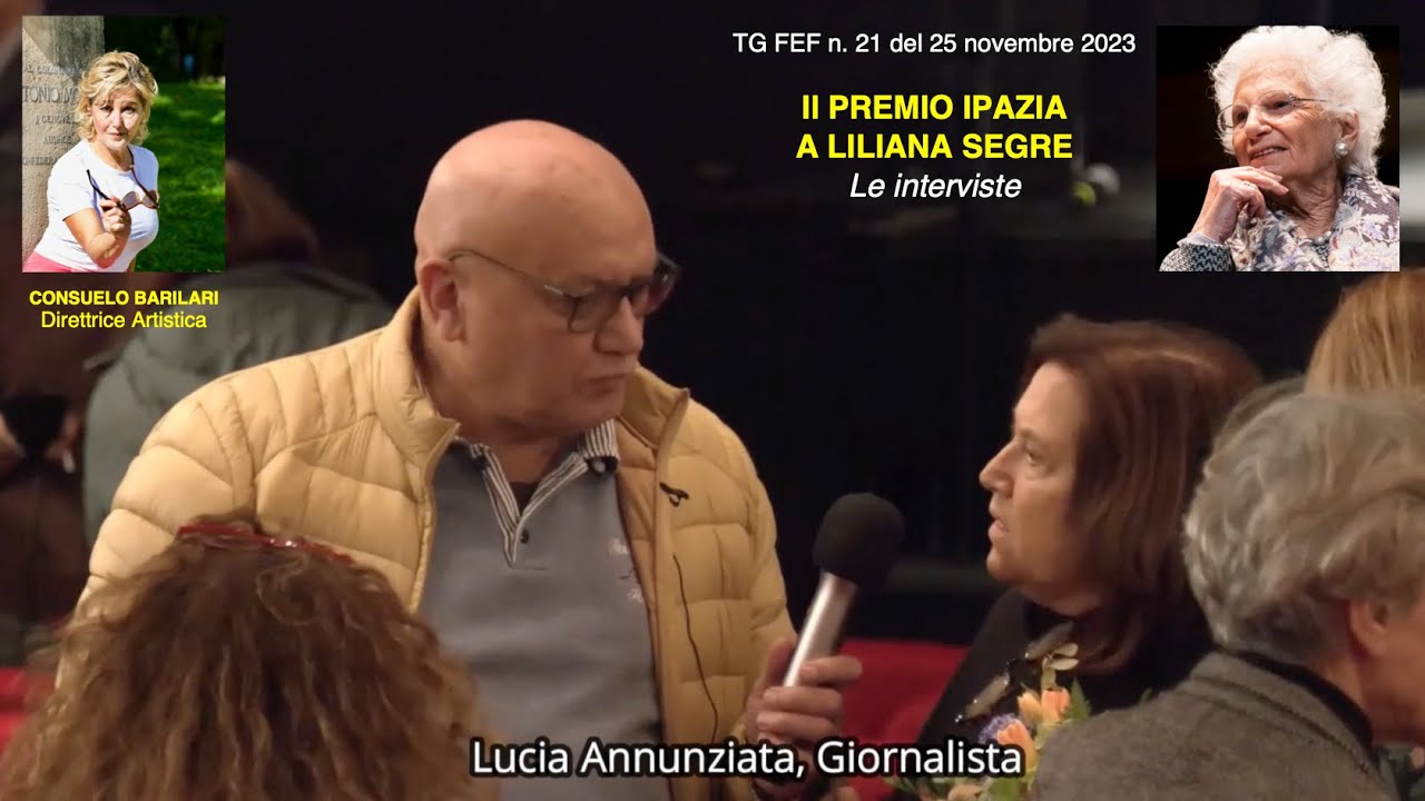 TG FEF n 21, edizione Flash, speciale interviste della serata di premiazione della Sen.Liliana Segre