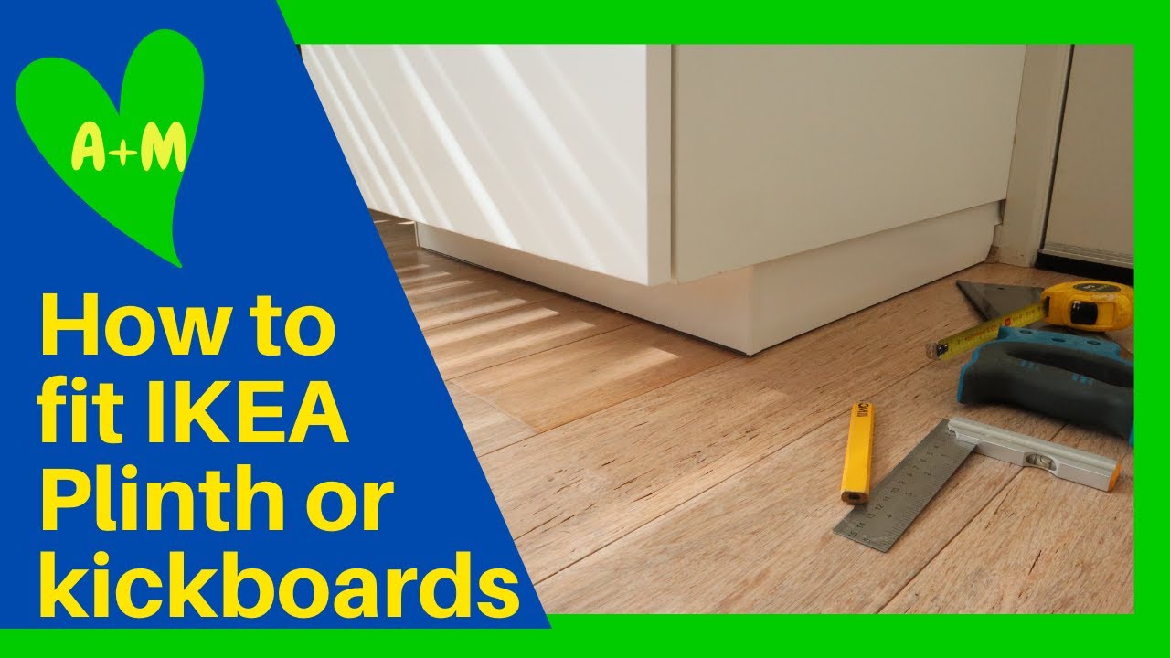 Как установить плинтус или подставку для ног Ikea на кухонные шкафы