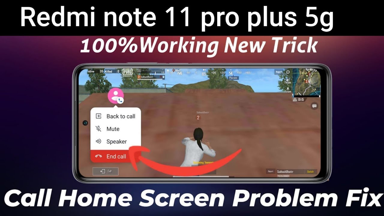 Redmi Note 11 Pro plus 5g Bgmi playing time call recieve problem|| playing game call recieve problem