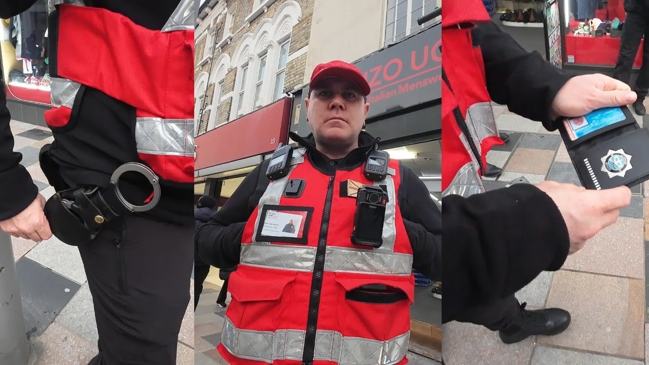 SECURITY HANDCUFFS Clapham BID security wearing hand cuffs #security  #public #uk
