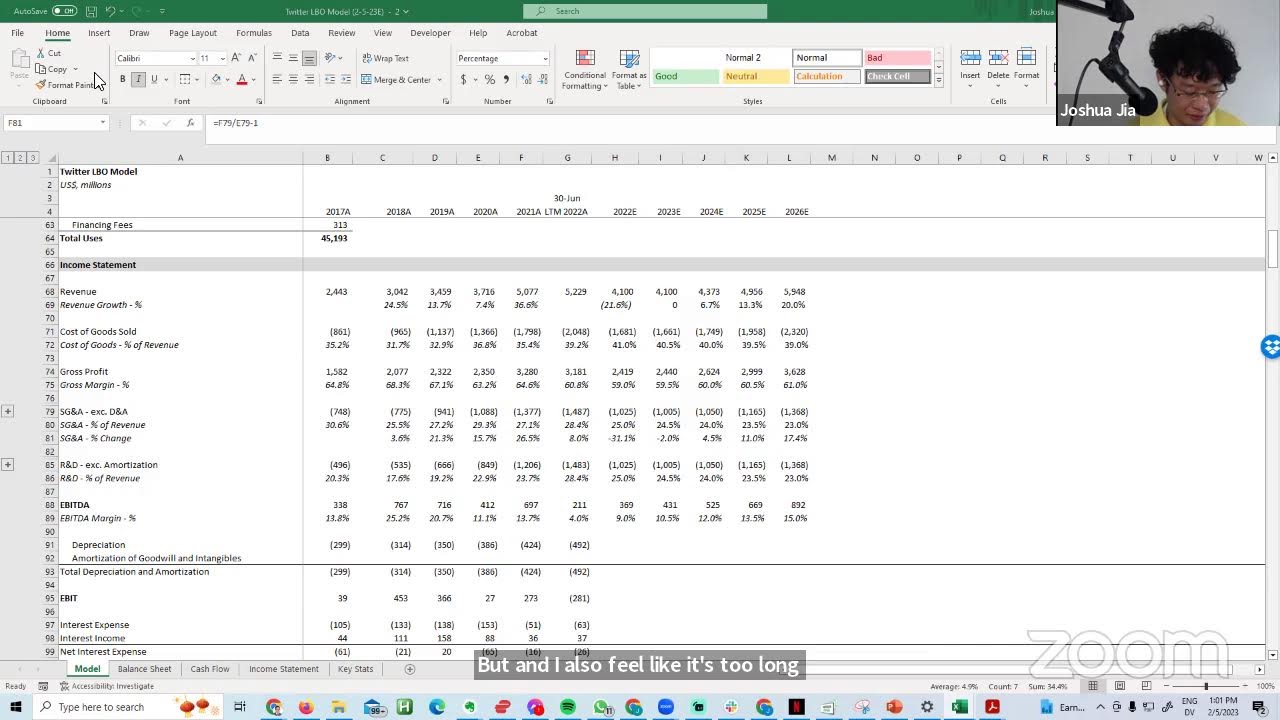 Twitter LBO Model - Apex and FIC - Session 1 of 2