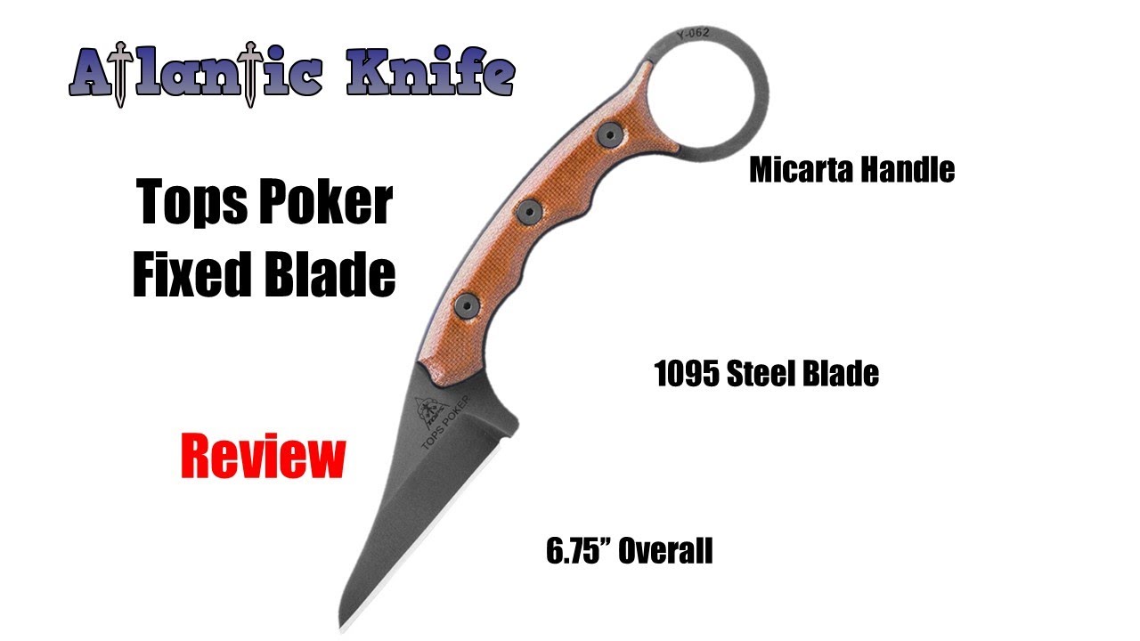 Tops Poker Micarta Fixed Blade Knife Review | Atlantic Knife Reviews 2020