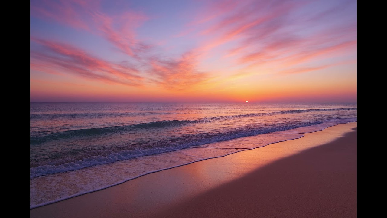 Dawn Rising Over the Quiet Shore