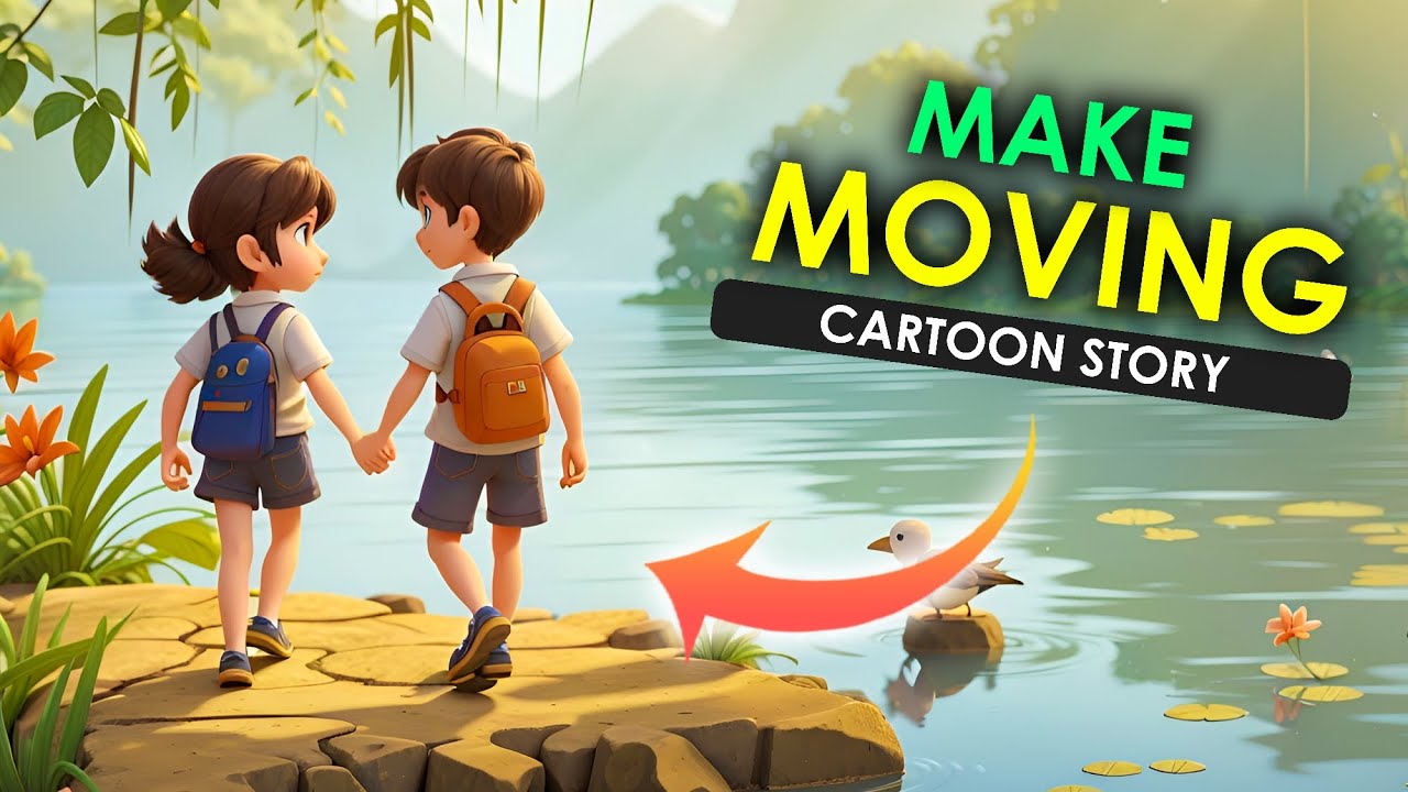 Create moving animated cartoon videos using Ai for free with Chatgpt, Make character moving story