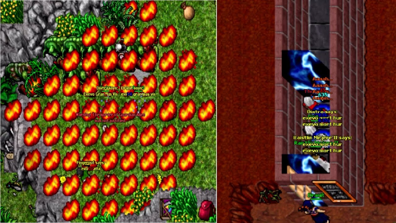 Old Tibia - Dixtra MS 187 Pking Enemies LvL 150+ (Danubia 2006-2007 7.81-7.92)