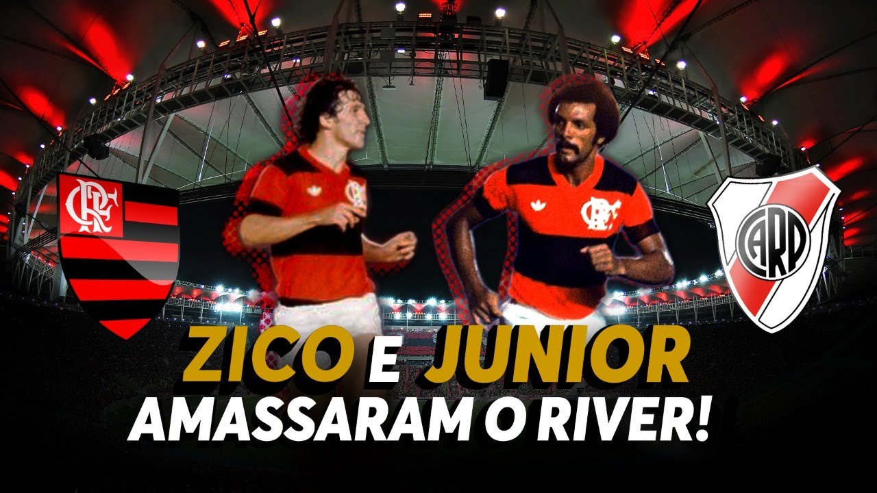 Flamengo ganhou do River Plate no Maracanã com show de Zico e Júnior (4 x 2 na Libertadores de 82)
