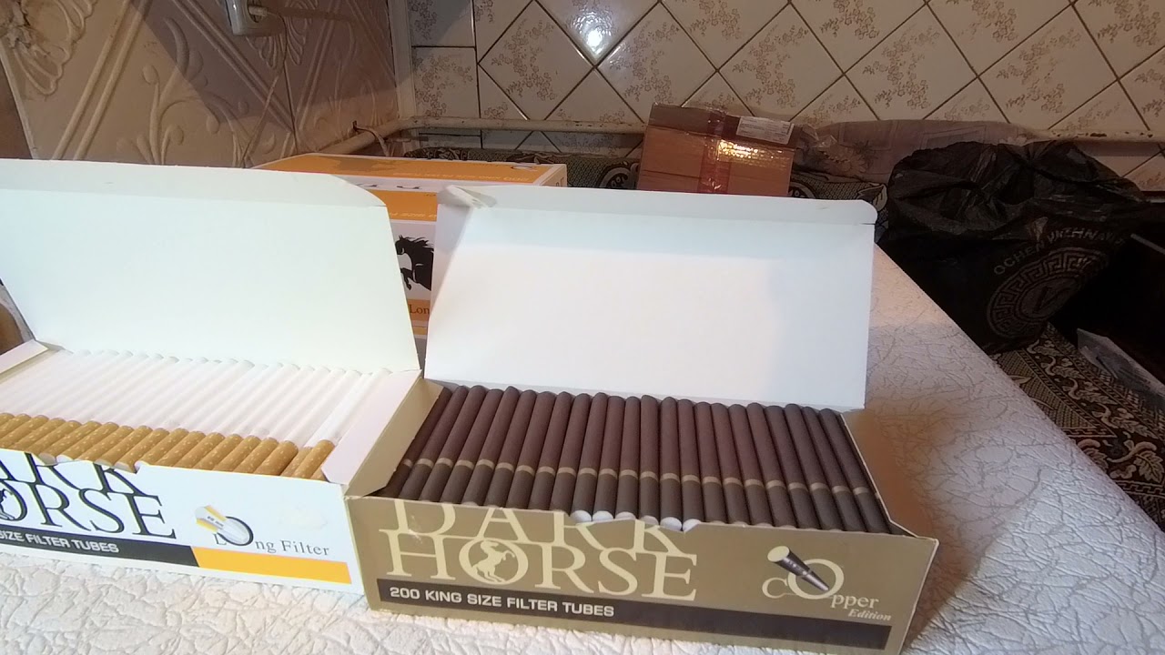 ОБЗОР СИГАРЕТНЫХ ГИЛЬЗ DARK HORSE  Long  Filter  DARK HORSE pper Edition
