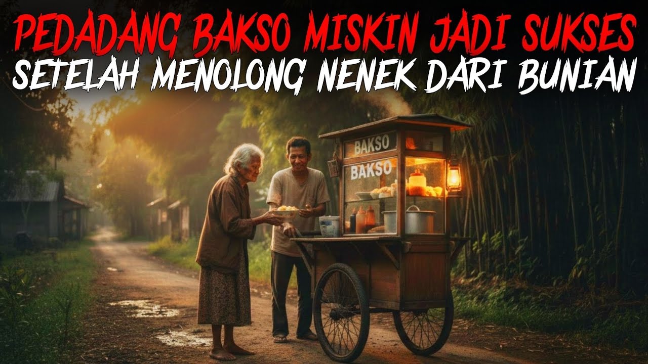 KISAH NYATA‼️ Pedagang Bakso Malang Miskin Mendadak Kaya Setelah Menolong Nenek dari Desa Bunian!