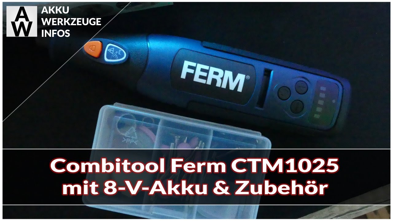Infos über Combitool mit 8-Volt-Akku Ferm CTM1025 mit Zubehör