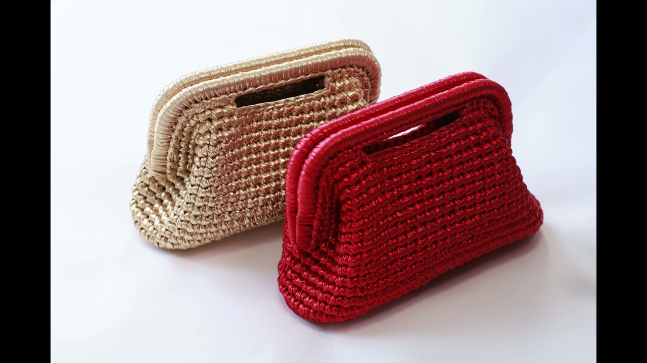 Metallic Thread Clutch Bag#crochet #clutch #handmade #handmadegifts #shorts