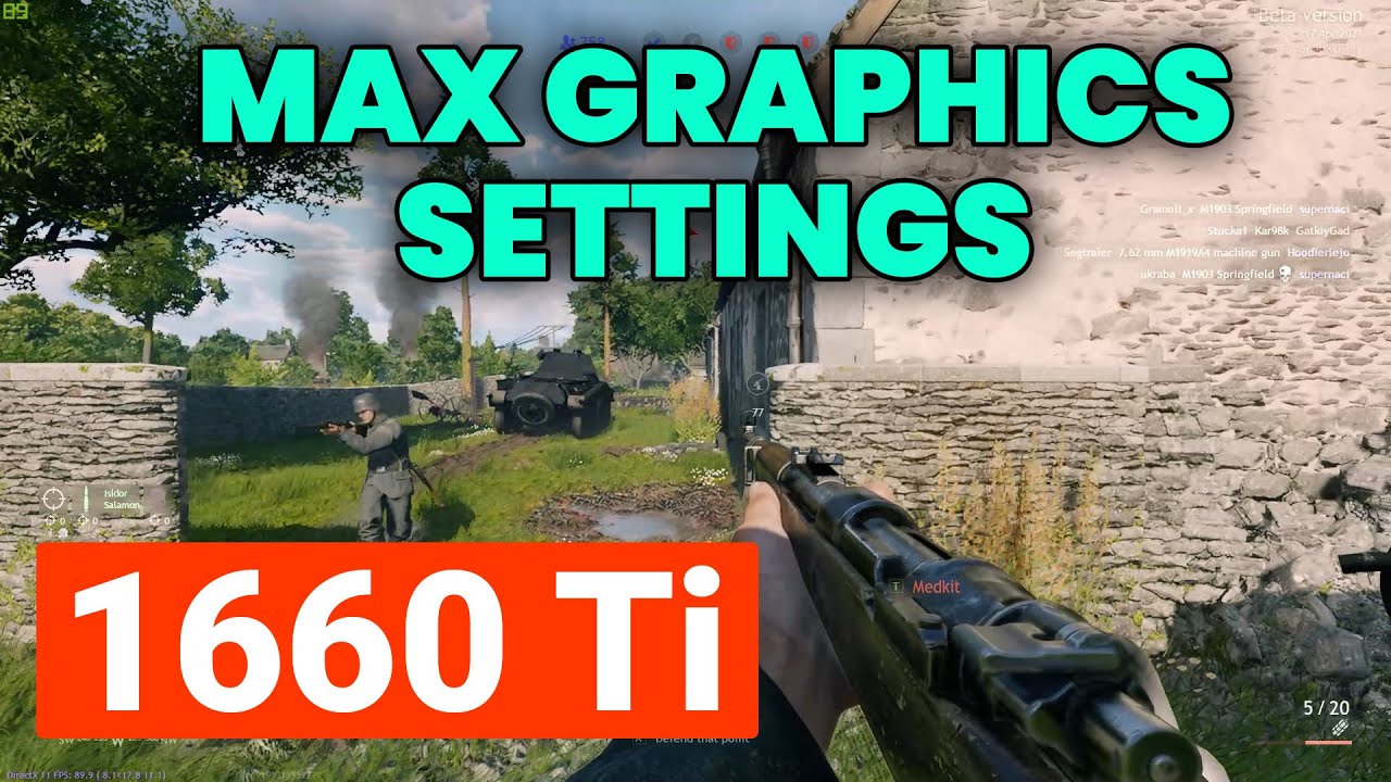 ENLISTED - FPS Test Max Graphics Settings Nvidia GTX 1660 Ti