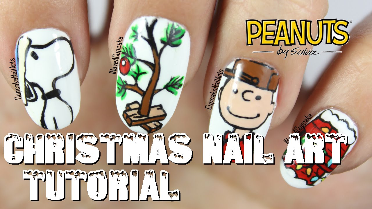 Christmas Nail Art Tutorial - Peanuts Nails
