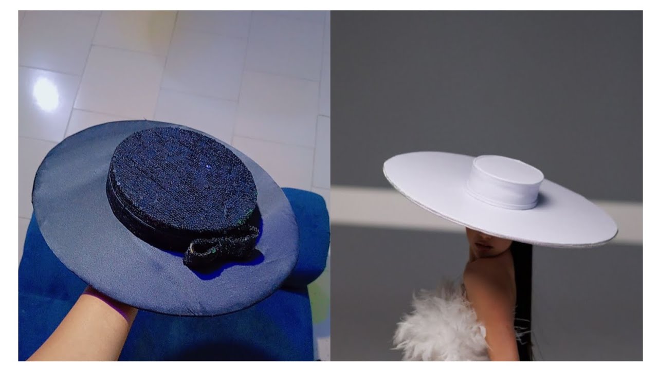 SIMPLEST WAY ON HOW TO MAKE: A CHIC BOATER HAT (DIY, NO MOULD NEEDED) #diy #fypyoutube 