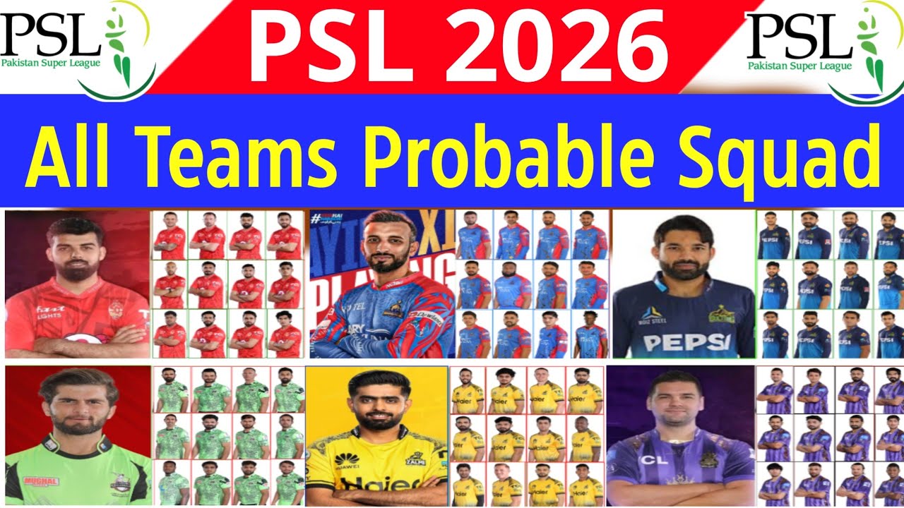 PSL 2026 All Teams Squad | PSL 11 | PSL 2026 Squad | PSL draft 2026| Pakistan Super League 2026