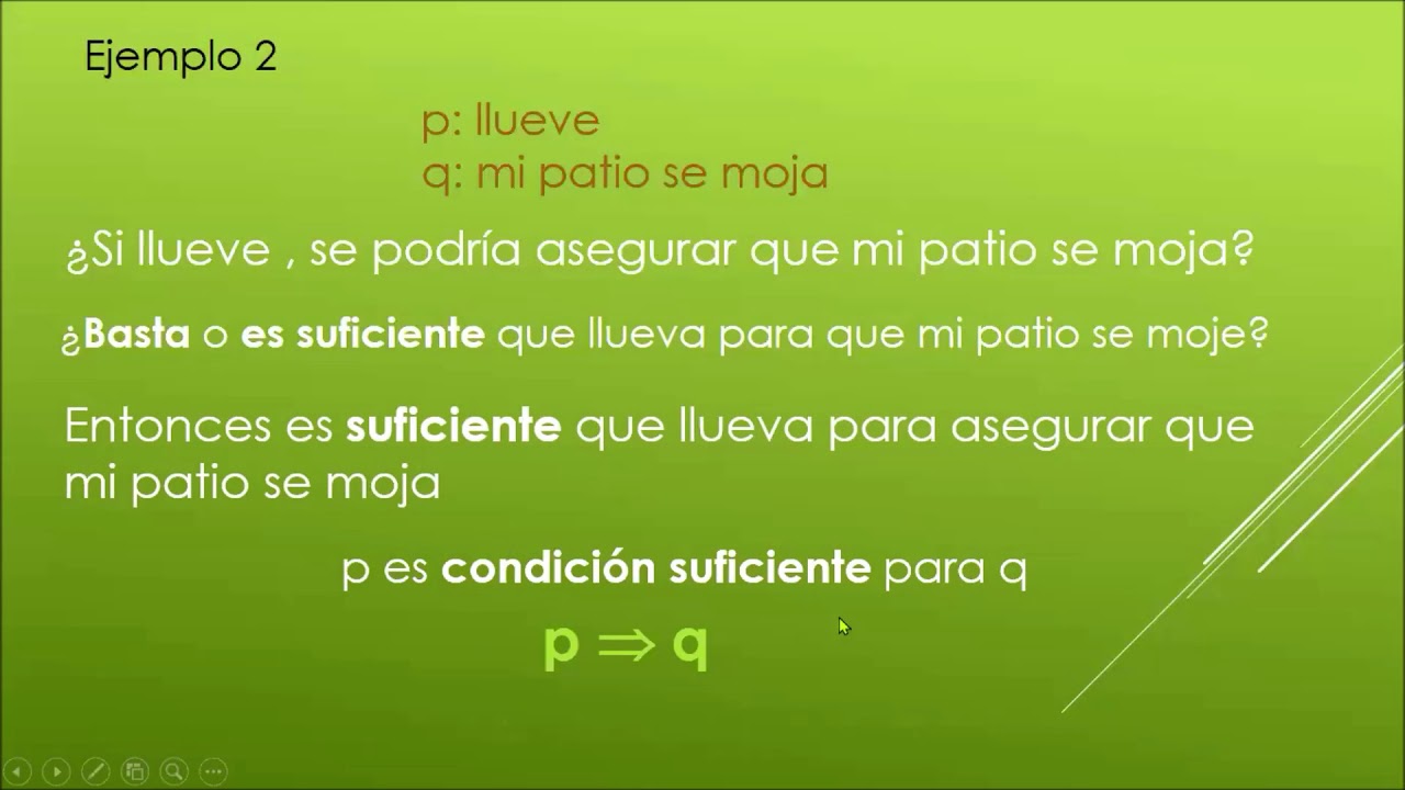 Condiciones Necesaria y/o Suficiente
