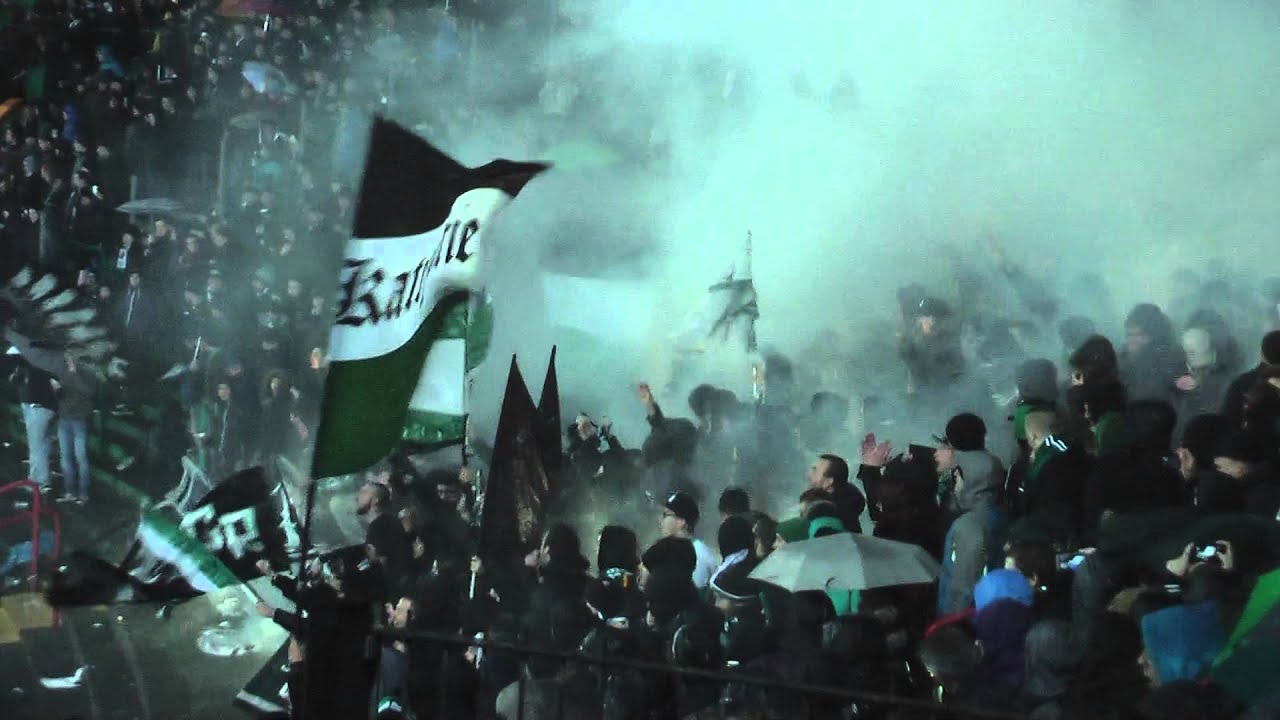 Preussen Münster vs Hansa Rostock 1:1  16.10.15 Pyro