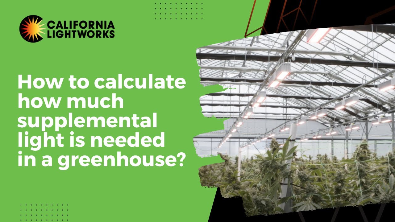How to calculate how much supplemental light is needed in a greenhouse?