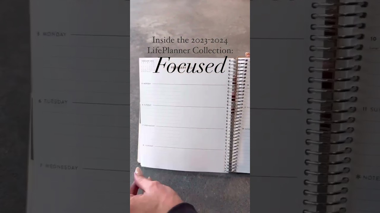 Finishing our inside looks at the new 2023-2024 Erin Condren LifePlanner&trade; Collection with Focused 🌱