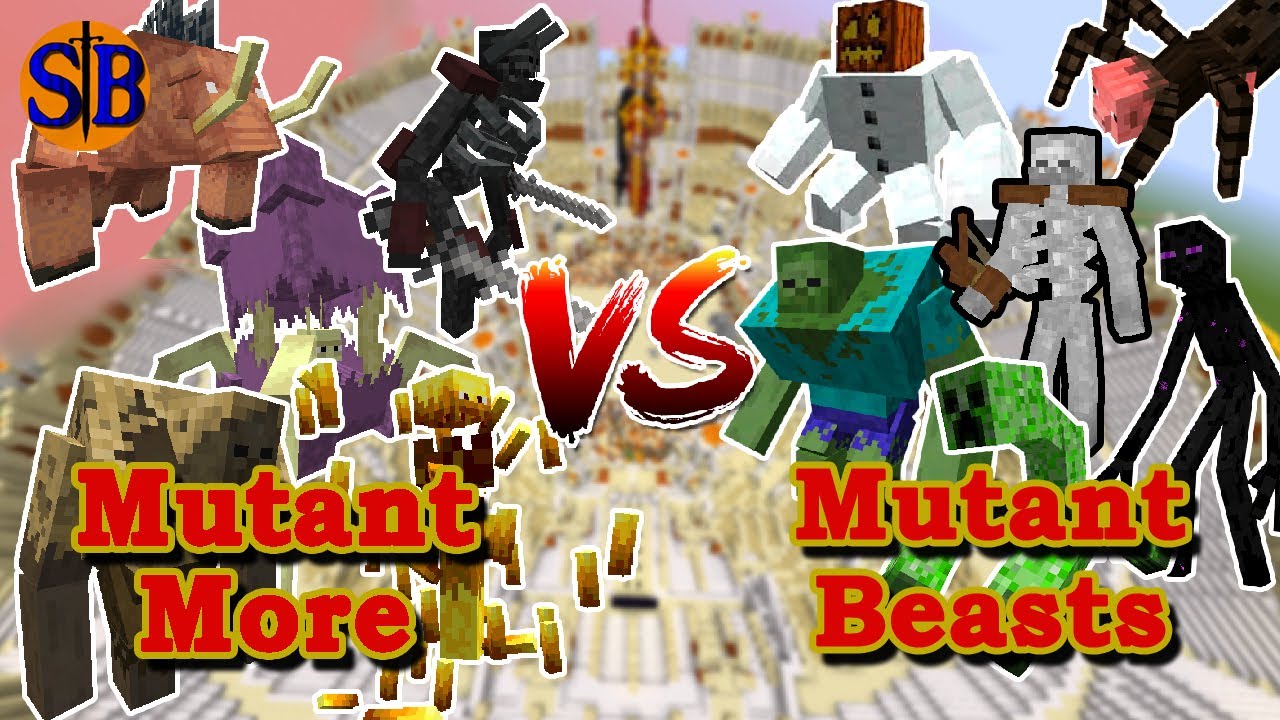 Mutant Beasts vs Mutant More | Full mod Battle | Minecraft Mob Battle