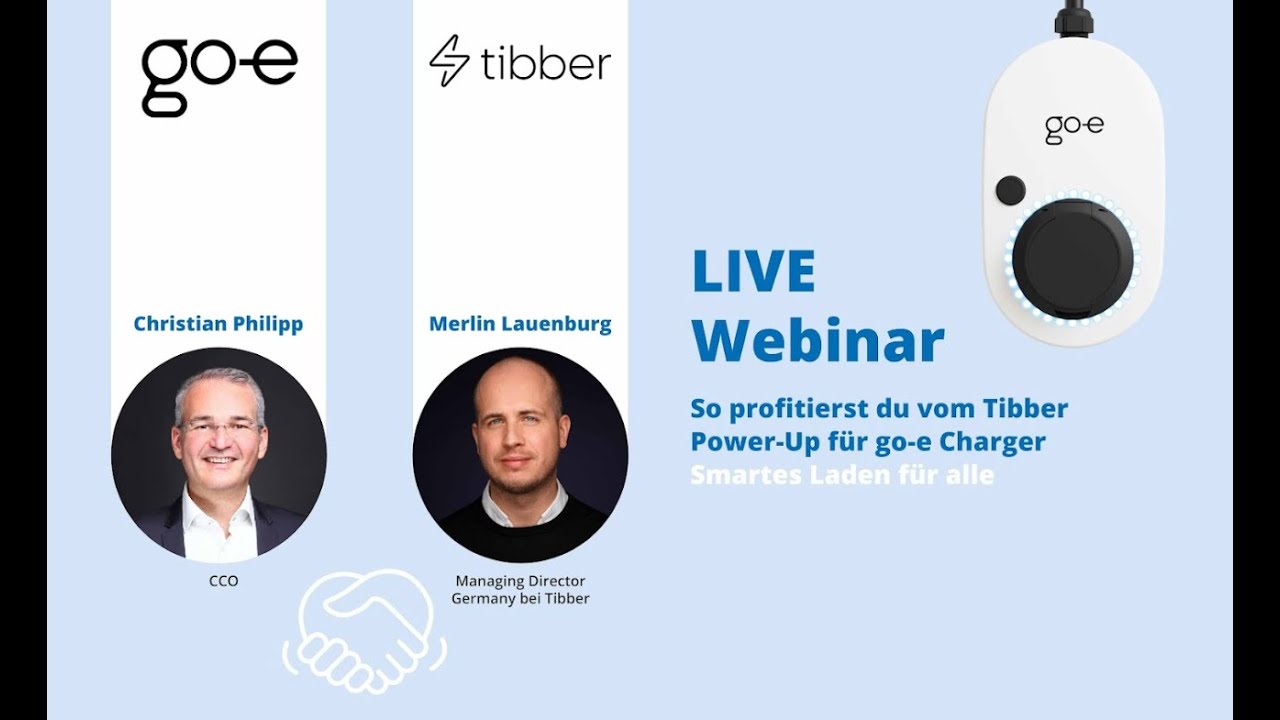 WEBINAR: Smart Charging mit tibber & go-e | 23.5.2024