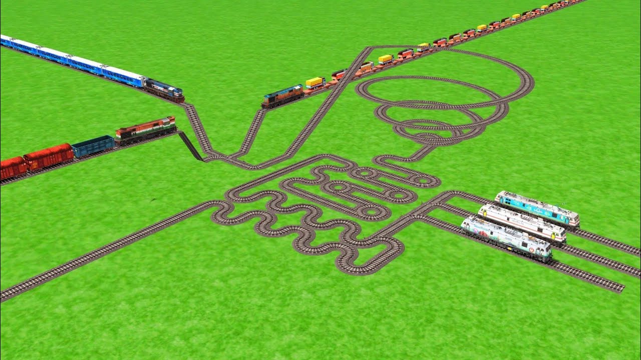 SNAKE TRACKS TRAINS CROSSIN SLIDE CIRCLE ZIG ZAG TRACKS  💖 RAILROAD RAILWORK BEANG DRIVE 