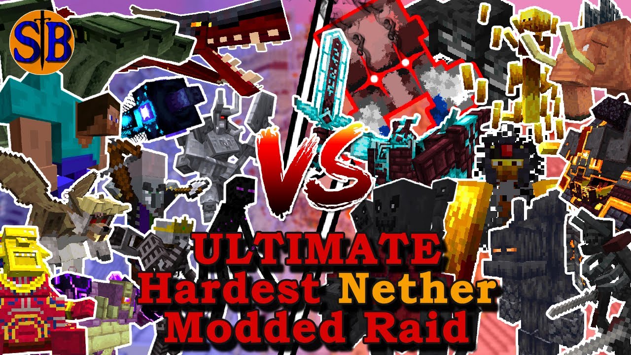 Ultimate champions and More VS Ultimate NETHER Modded Raid | Minecraft Mob Battle (7000 Special)