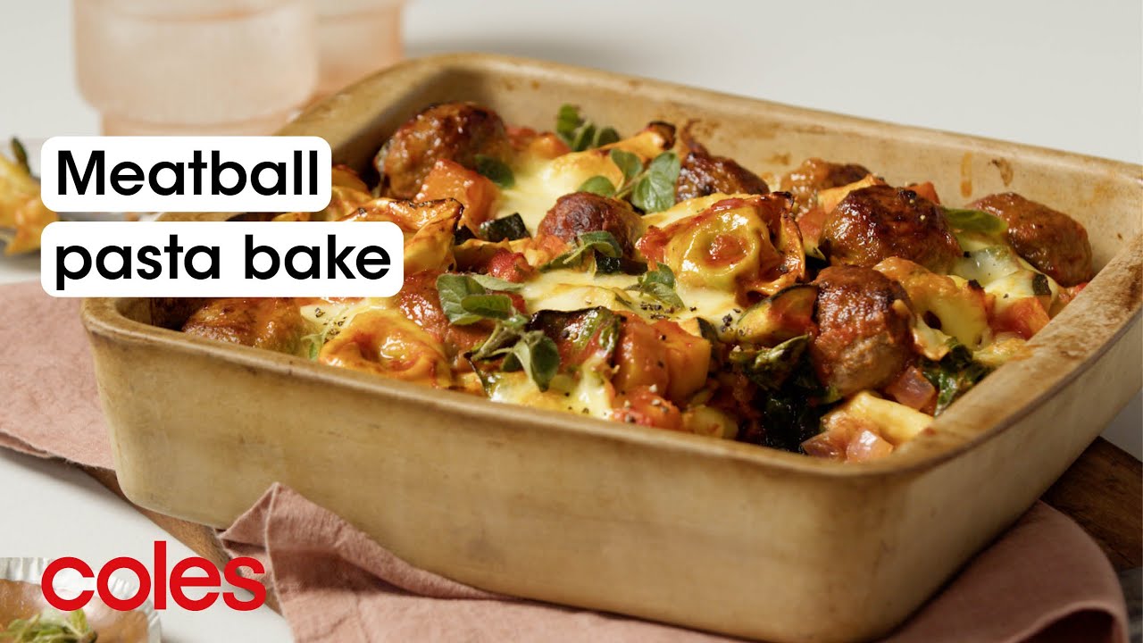 Meatball pasta bake