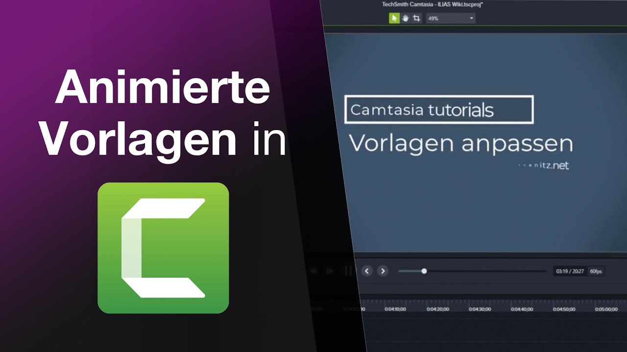 Animierte Vorlagen in Camtasia verwenden und erstellen (Tutorial 2022)