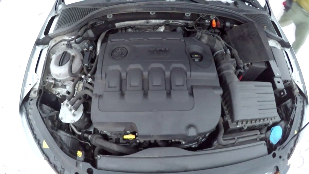 &Scaron;koda Superb 2013 2.0 TDI CR 103kW very cold start -11&deg;C