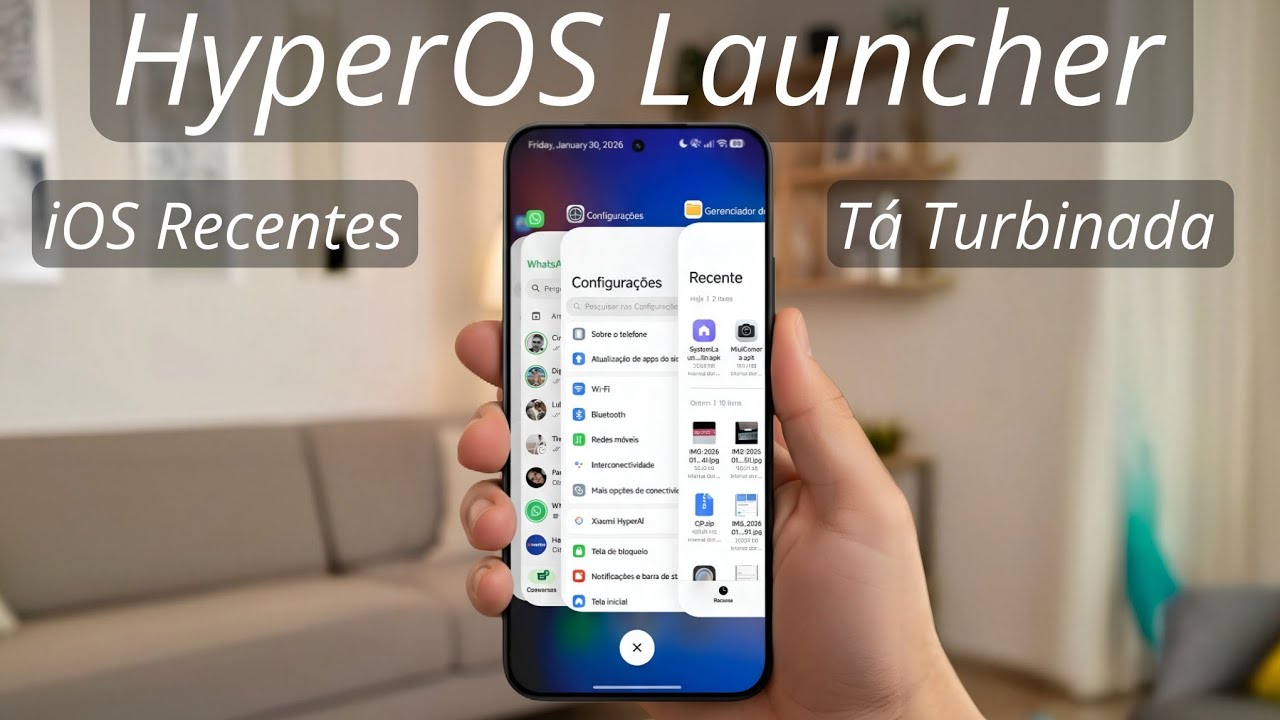 Essa Tá Turbinada - Nova HyperOS Launcher Com Recentes iOS - Instale Agora
