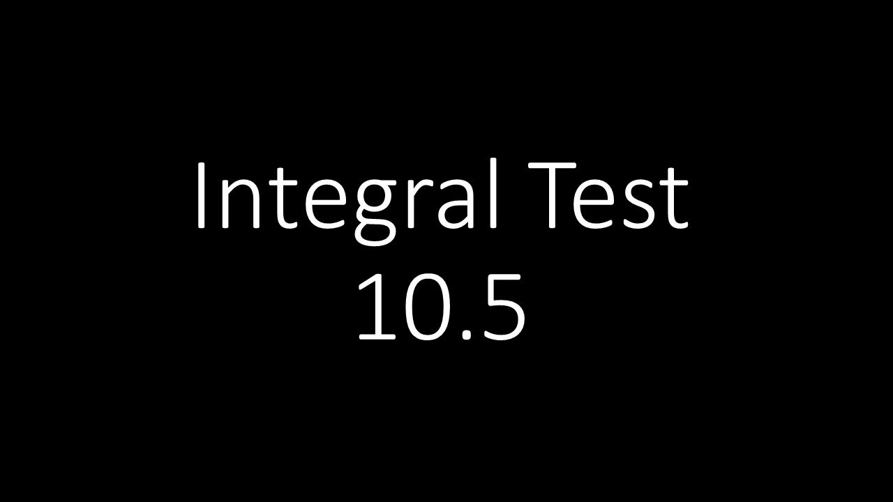 [Calculus] Integral Test