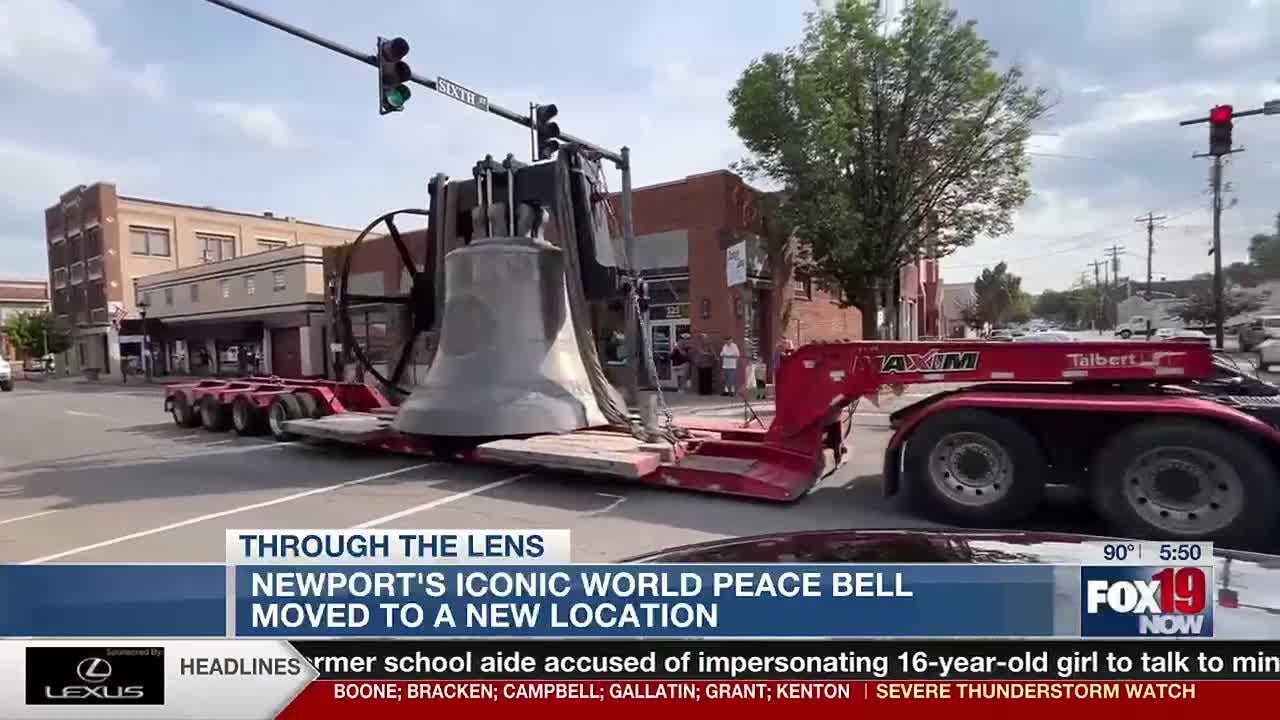 Newport's iconic World Peace Bell moved to a new location