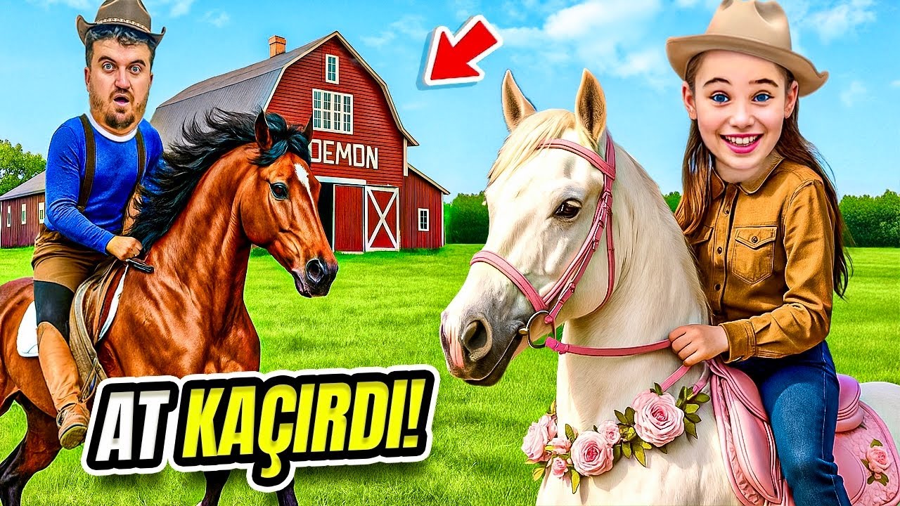 ELİF SİNEM AT ÇİFTLİĞİNDE !! EYVAH BABAMI AT MI KAÇIRDI ??