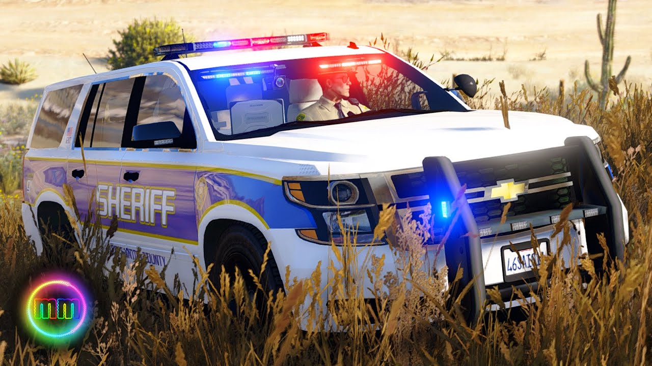 GTA 5 - LSPDFR Sheriff Patrol - Sheriff Takes On Gas Pump