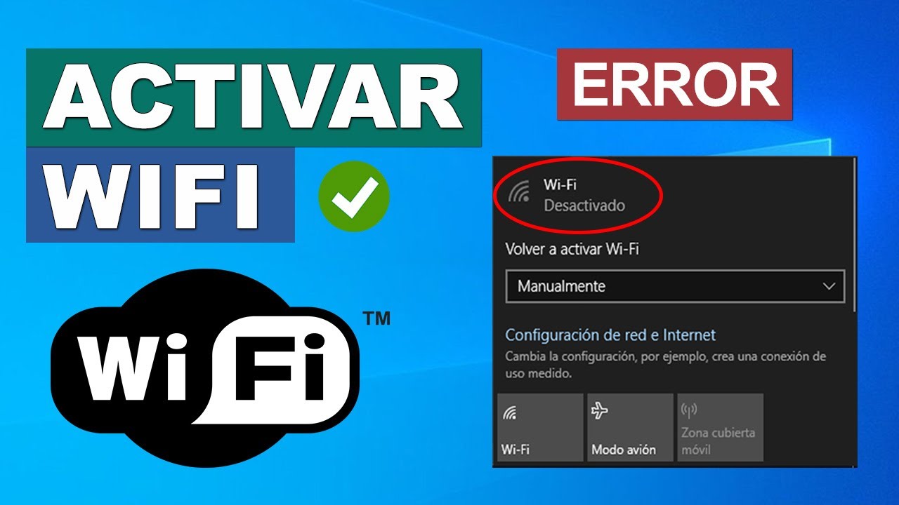 ✅ Cómo Habilitar WIFI en Windows 10 | Como activar el Adaptador WIFI (SOLUCIÓN 2021)