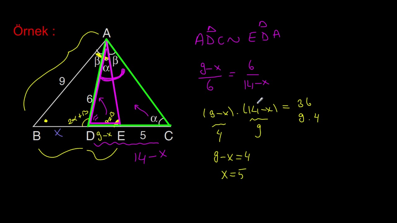 ÜÇGENLER | BENZERLİK-2 | SORU ÇÖZÜMÜ (AÇI-AÇI-AÇI ) | GEOMETRİ | METİN HOCAM