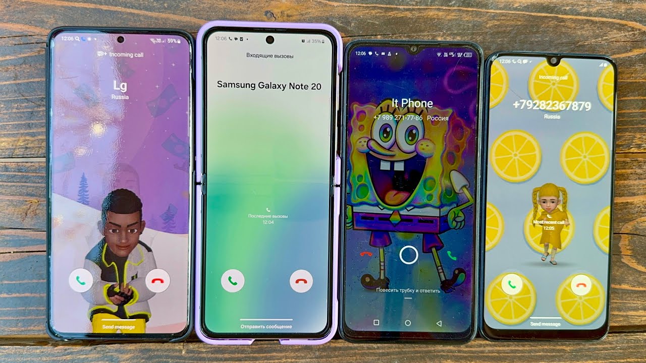 Incoming Call Samsung Galaxy S20 Plus + Samsung Galaxy Z Flip 5 + Samsung A24 + samsung Galaxy A50