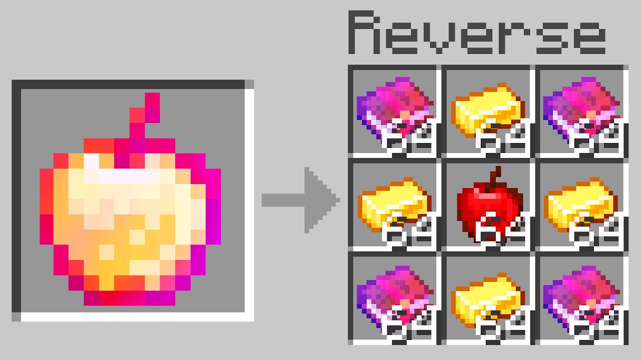 Minecraft but Crafting is Backwards