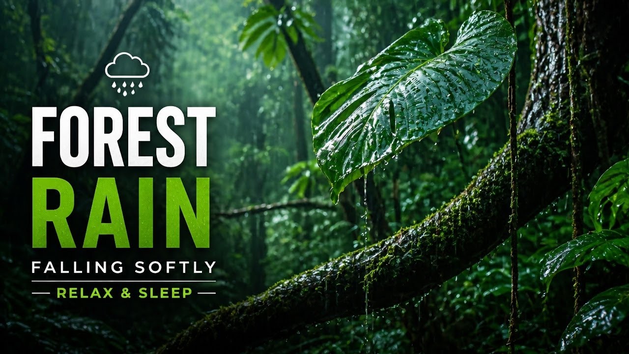 Rain in the Forest at Night 🌲 | Sleep Deeply with Rain Sounds