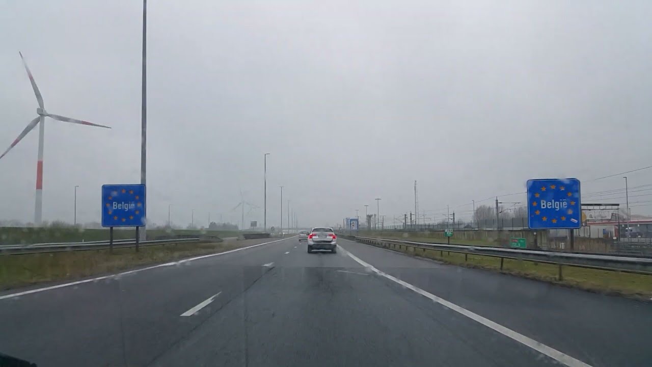 Dashcam Beelden Breda: A16 Knooppunt Galder ----》Grensovergang Hazeldonk ----》A1 Belgi&euml; Afrit Meer.