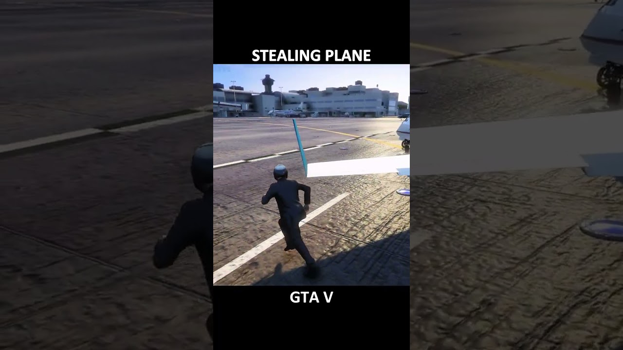 GTA V ~ STEALING MAFIA PLANE FROM AIRPORT #YoutubShorts