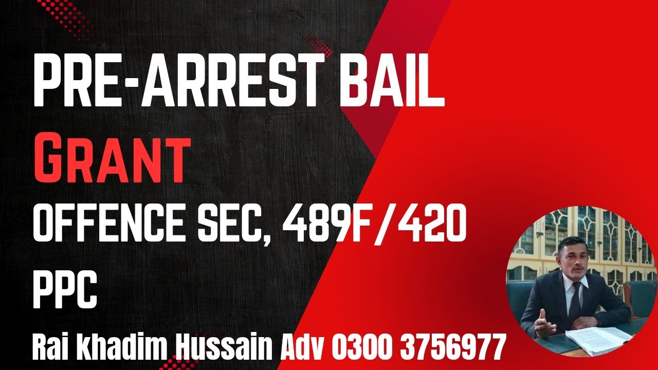 Pre-arrest Bail grant | Offence Sec, 489F/420 PPC  | Pakistan penal code