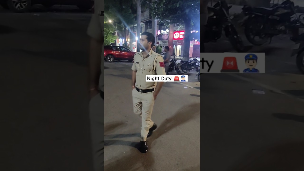 Customs Havaldar Night Duty 🚨👮🏻&zwj;♂️🚔 #cbic #excise #police #motivation