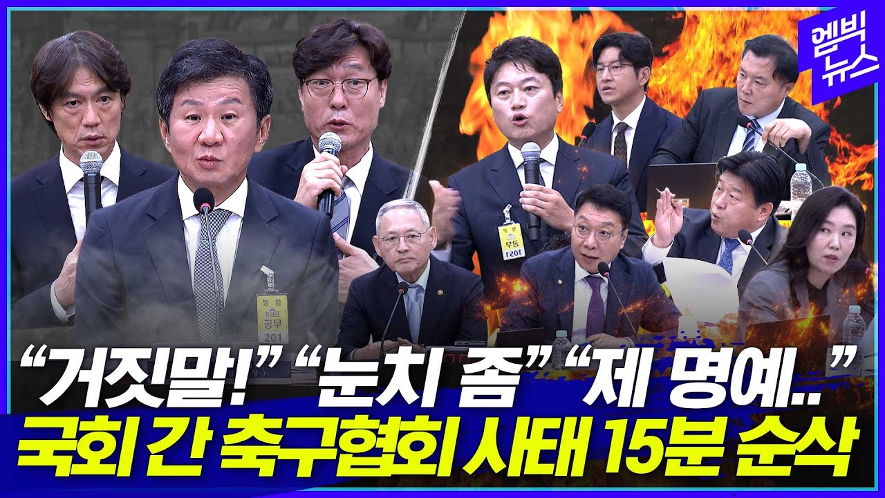 정몽규·홍명보 VS 국회의원 8시간 대혈투, 이것만 보시면 됩니다[15분 순삭]