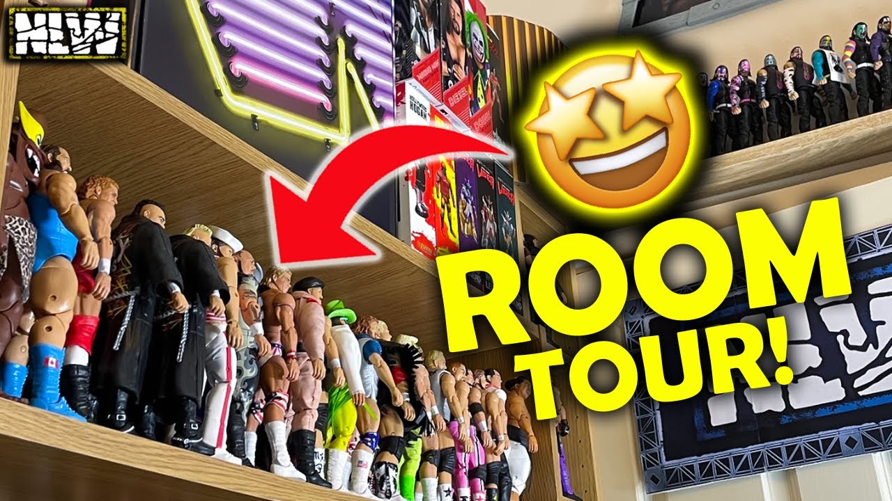 NLW ROOM TOUR & WWE FIGURE DISPLAY 2023!