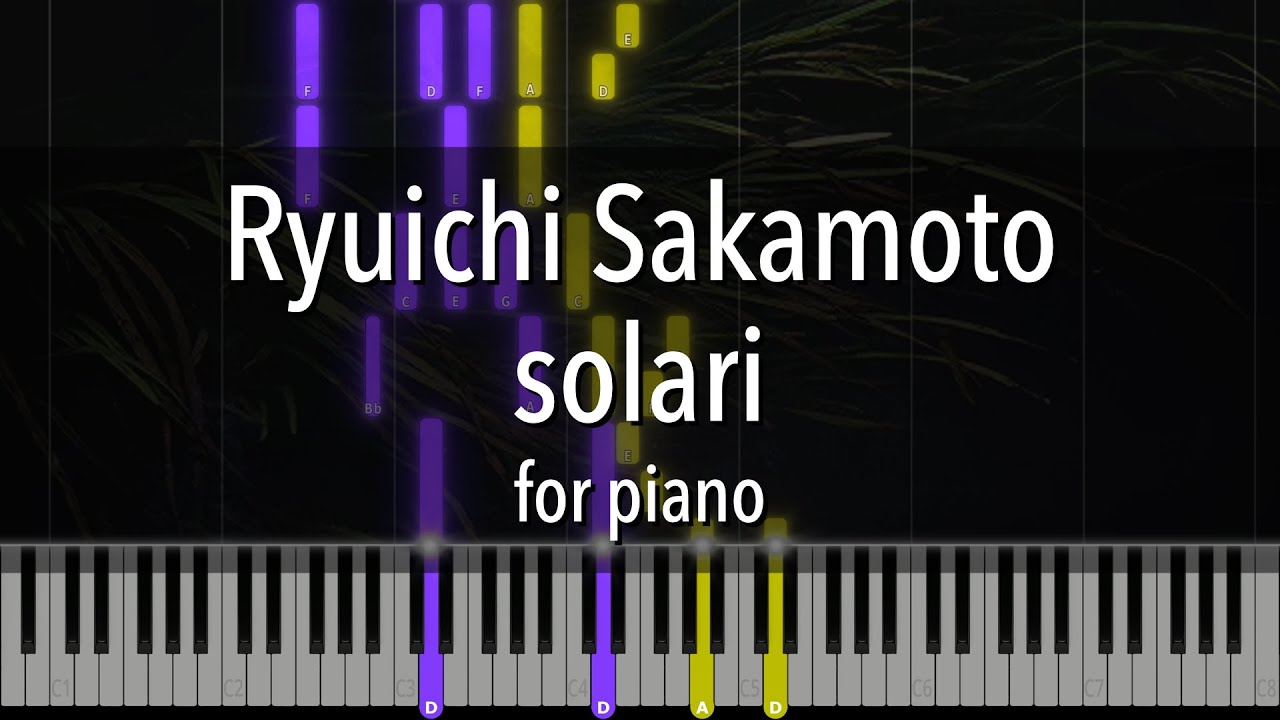 Ryuichi Sakamoto - solari for piano (tutorial)
