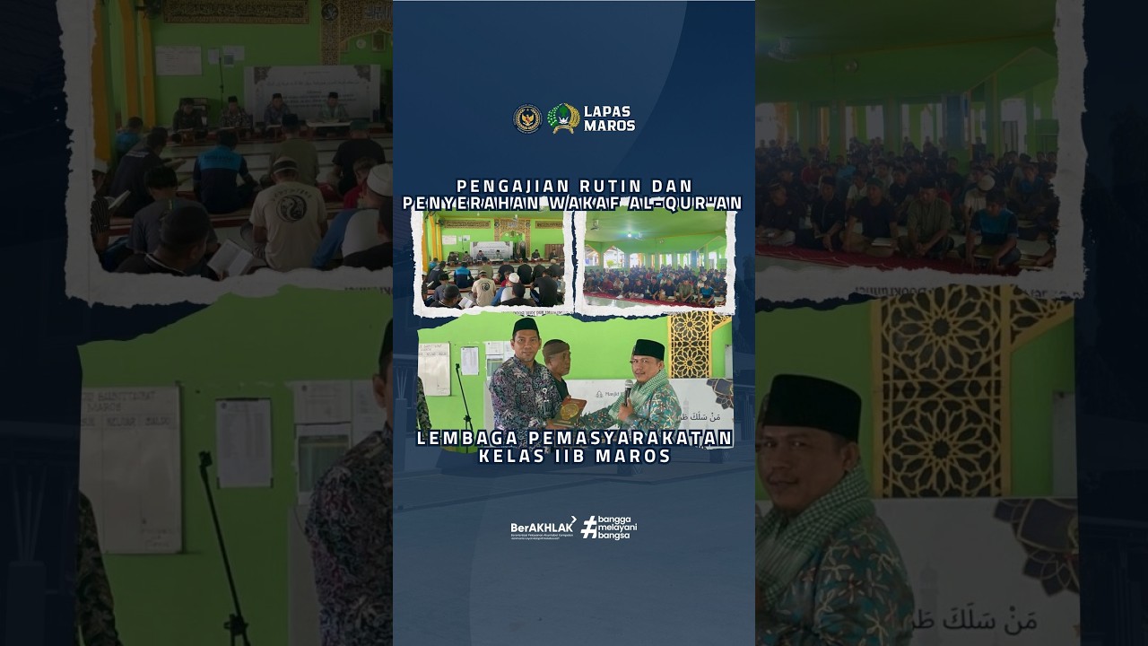 Lapas Kelas IIB Maros melaksanakan kegiatan pengajian rutin